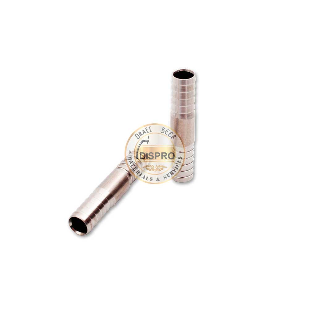 Unión de Acero Inox d 10x13mm x 40mm largo (3/8")